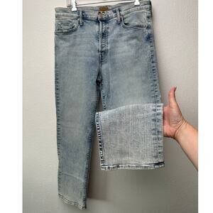 Mother Tomcat Straight Jeans Blue 33 Button Fly Marrakesh Days